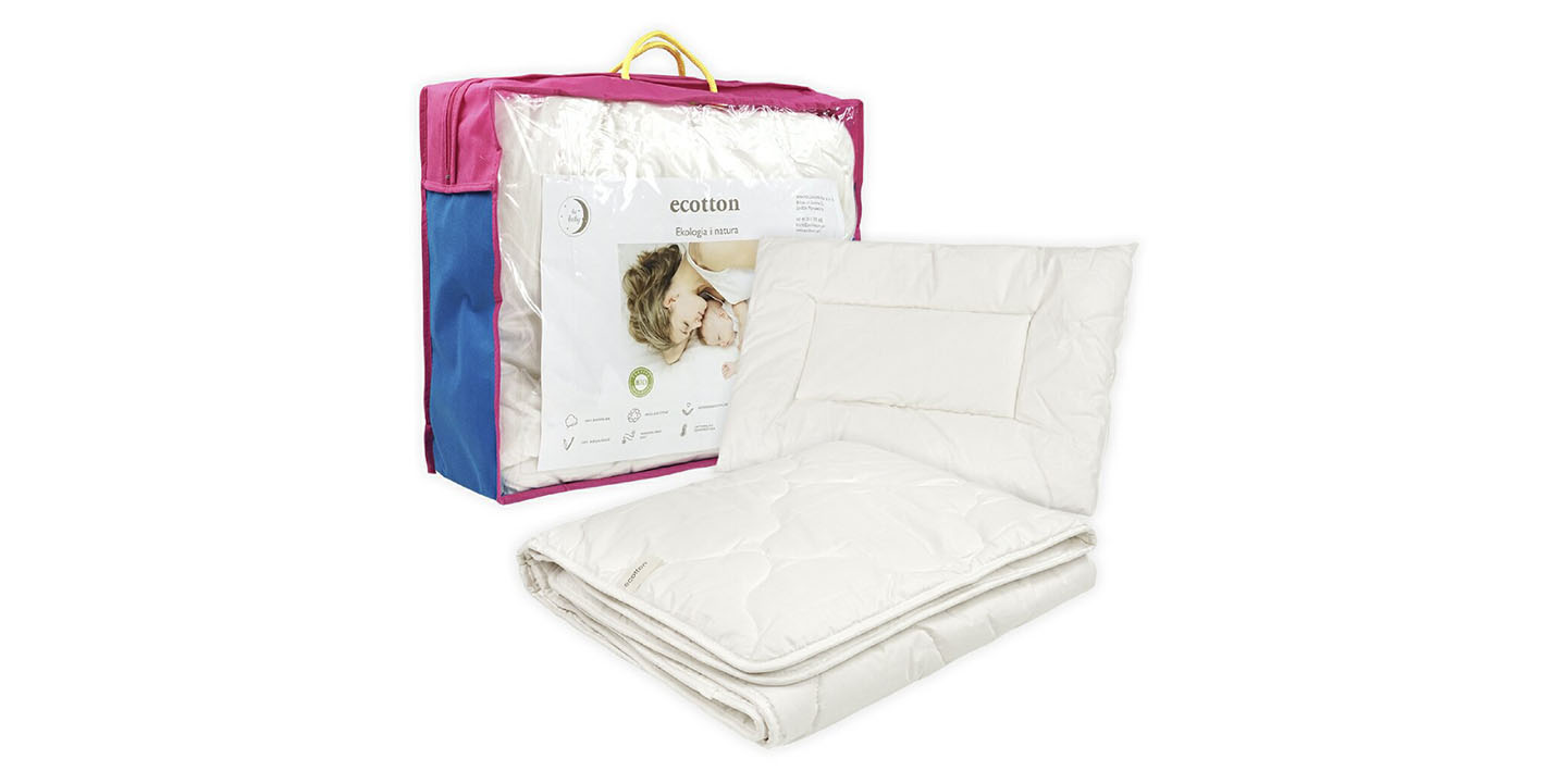 Kołdra i poduszka 100% bawełna Poldaun Bilcza ecotton